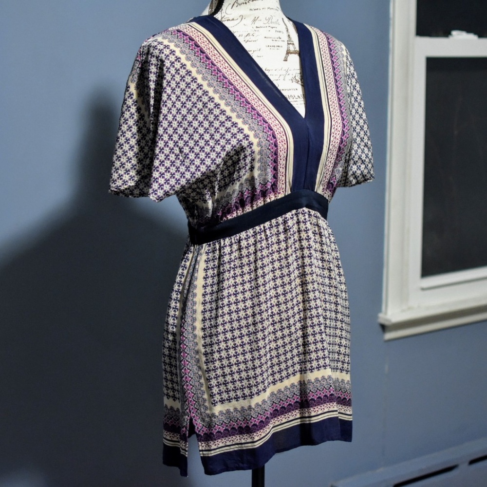 Daniel Rainn Silk V-neck Tunic